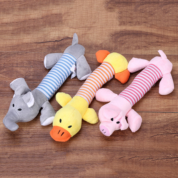 Squeaky Plush Duck/Pig/Elephant Dog Toy